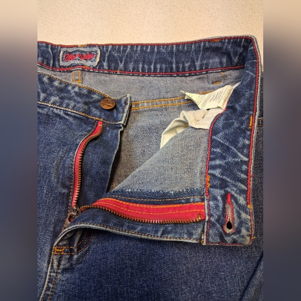Wrangler Junior Womens Classic Blue Denim Jeans - Picture 4 of 8